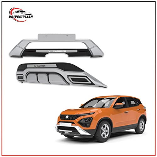 Image of Acrylonitrile Butadiene Styrene (ABS) Front & Rear Bumper Protector Guard for Tata Harrier