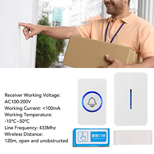 Campainha sem fio, campainha de controle remoto de longa distância sem fio com volume alto, campainh