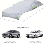 Hail Protector Car Cover for Sedan/SUV, 2025 Upgraded 5 Storeys Thicken Hail Blankets for Car Snowproof, Waterproof, Windproof & Sun UV Protection, Includes Anti-Theft Hooks (for SUV)