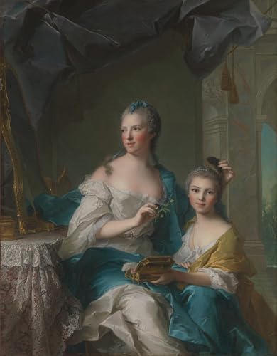 Tableaux sur toile Madame Marsollier par Jean Marc Nattier - Décoration murale moderne 60x90cm