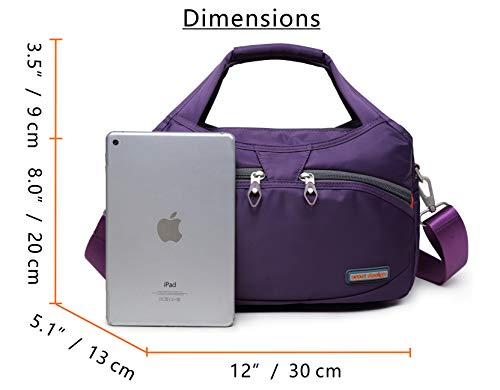 Waterproof Nylon Crossbody Bags for Women Multi-Pocket Shoulder Bag Travel Purse and Handbag2
