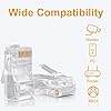 SHD RJ45 Connectors, Cat6 Connector Cat5e Connectors Cat5 Connectors RJ45 Ends Ethernet Cable Crimp Connectors-100Pcs #4