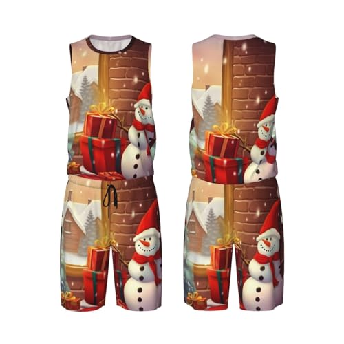Maillot de basket-ball Merry Christmas ensemble gilet et short de sport homme