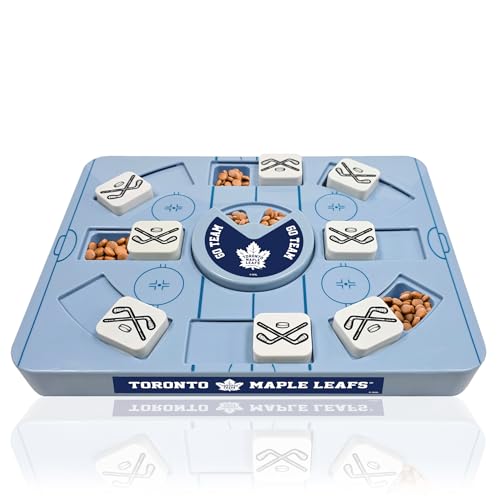 Pets First NHL Toronto Maple Leafs Large Puzzle Toy, New Size, Interactive Dog Treat & Slow Feeding Toy