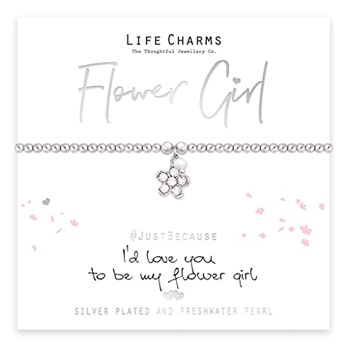 Life Charms Pulsera Will You Be My Flower Girl? para Damitas de Honor Infantiles en Bodas