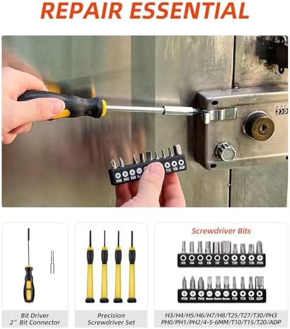 DIFFLIFE 40-Piece Tool Set - General Household Hand Tool Kit with Plastic Toolbox Storage Case… - 2