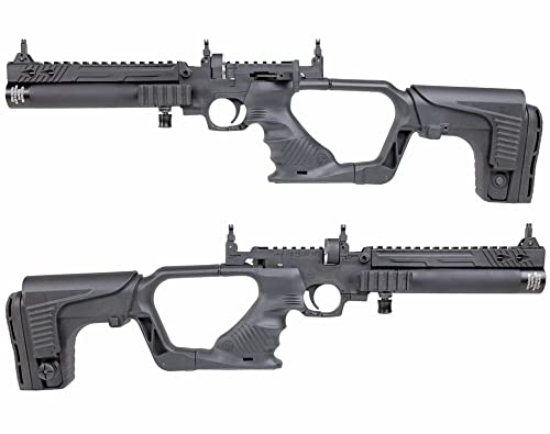 Hatsan Jet I Black .25 Cal Pcp Airgun, Air Pistol Converts To Air Rifle With Wearable4U .25 Pellets Bundle #TOP5