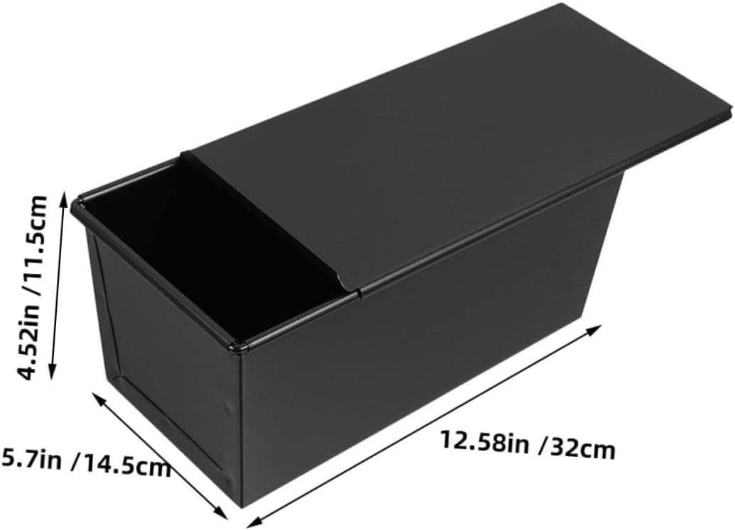 Garneck Non-stick Loaf Pan Lid for Baking Bread Stainless Iron Toast Box Mold Cover for Homemade Sandwiches for Kitchen Baking Needs