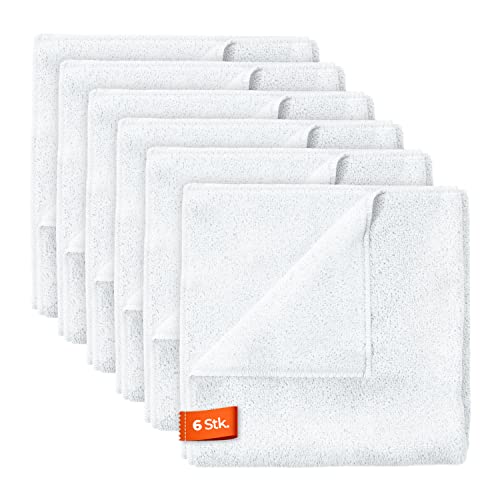 ADBL Lea Ledertuch (6 STK.) - Mikrofasertuch zur Reinigung und Pflege von Lederoberflächen - Auto Leather Cleaner Lederpflege Lederreiniger | 40x40cm