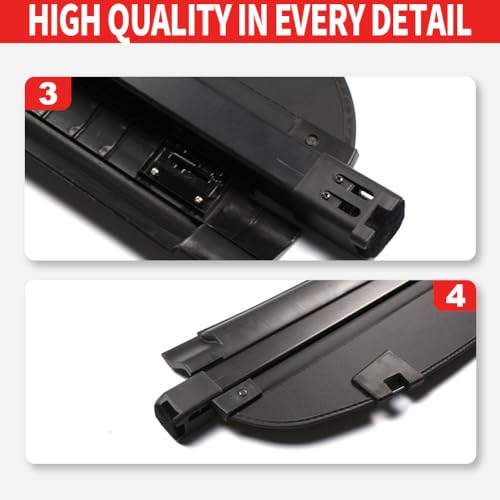 MarretooAuto Original Style Cargo Cover for Mazda CX-5 2017 2018 2019 2020 2021 2022 2023 with Rebounding plastic Trunk Cover