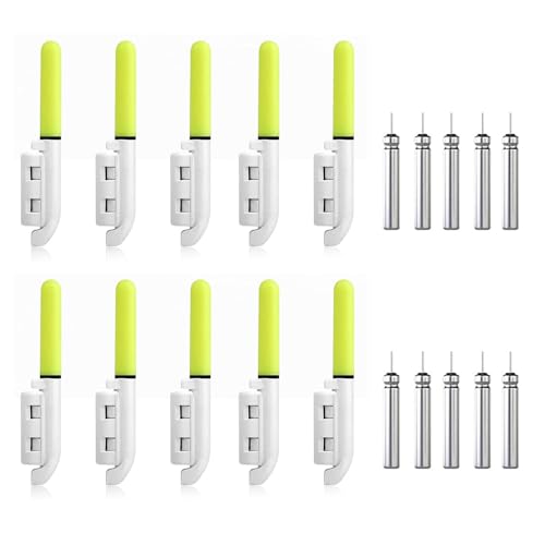 Ysislybin Luz Nocturna para Pesca, Pack De 10 Luminoso Luz Stick CañAs Pesca, Luz Led De Pesca, Indicador De Picada De Pesca, Barra De Brillo De Pesca, CañA De Pescar Flotante, Accesorio De Pesca
