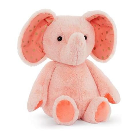 B. Softies 62243449480 Happyhues - Bubble Gum Becky Plush Stuffed Animal - Soft & Cuddly Toy - Pink Elephant - 12” - Washable - Baby, Toddler, Kids - 0 Months Cover