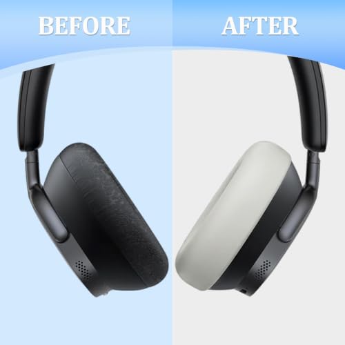 Cubiertas de sudor de silicona para auriculares Baseus Inspire XH1, protector de almohadillas lavable amigable con la piel, funda de cojín de oreja suave (blanco) miniatura 4