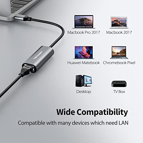Tecknet Usb To Ethernet Adapter For Laptop Pc Gigabit Usb 3.0 To 10 100 1000 Mbps Network Adapter Usb A To Rj45 Wired Lan Adapter Compatible With Macbook Windows Macos Linux, And More #TOP5