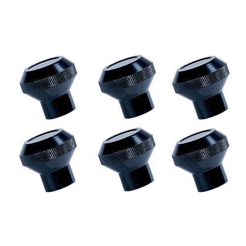 Rugged Ridge | Dash Knob Kit, Billet Aluminum, Black | 11420.02 | Fits 1976-1986 Jeep Cj #TOP1
