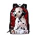 Beauty Collector Dalmatian School Backpacks Dog Print for Elementary Students, Casual Daypack