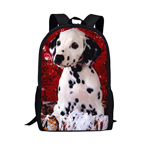 Beauty Collector Dalmatian School Backpacks Dog Print for Elementary Students, Casual Daypack - Main Image