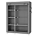 UDEAR Armoire Toile Armoire Vêtements Rangement Organisateur Penderie de vêtement Pliable Gris