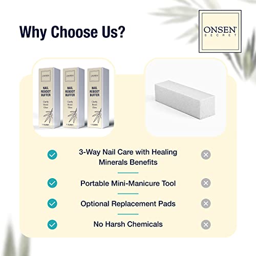 Professional Nail Buffer | Made In Usa | Ultimate Shine Nail Buffing Block With 3 Way Buffing Methods, Smooth & Shine After Nail File, Purse Size Manicure Tools For Optimum Nail Care - 3 Pack By Onsen #TOP3