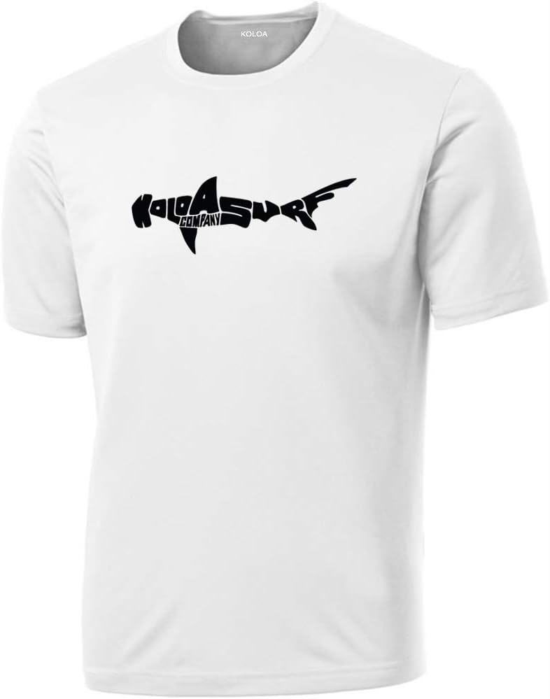 Koloa Shark Logo Moisture Wicking Athletic T-Shirts in Sizes XS-4X