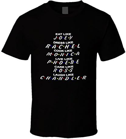 Eat Like Joey Dress Like Rachel Friends Tv Show T Shirt L Black