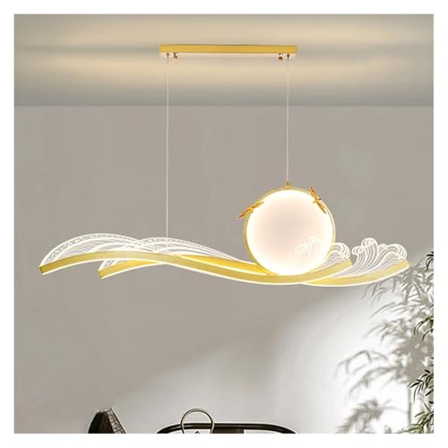 Suspension moderne à LED or 120cm pour salle à manger