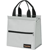 [WOOOOF WOOF] ランチバッグ 保冷バッグ お弁当バッグ 大容量 弁当箱 袋 フロントジッパーポケット 持ち手つき 内側断熱 軽量 耐久性 男女兼用 通勤 通学