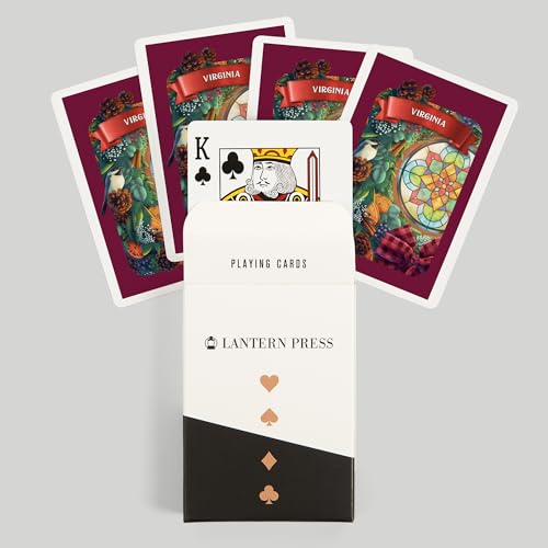Lantern Press Cartas de Poker Virginia Puerta con Corona Navideña miniatura 6