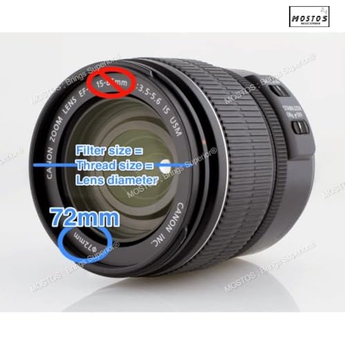 Image of MOSTOS - 72mm Camera Hood for Canon EF 50mm f /1.2L (Not 1.8) USM, for Nikon AF-S DX Nikkor 18-200mm f /3.5-5.6G ED VR and Other Lenses with 72mm Filter Thread Size
