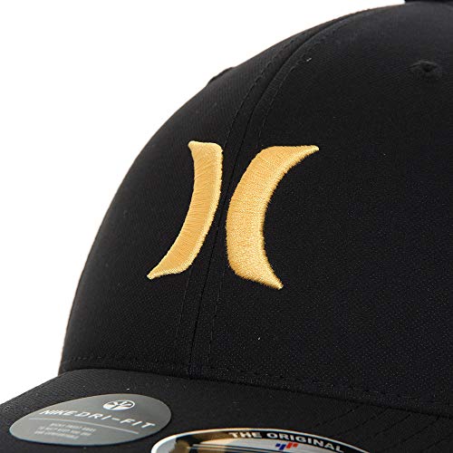 Image of Hurley Mens Baseball Cap - Moisture Wicking Curved Brim Flexfit Fitted Hats for Men with H2O-Dri Sweatband (Sizes: S-XL)