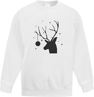 Azeeda 'Christmas Reindeer' Kid's Sweatshirt/Jumper (14-15 Years) (KW00045540)