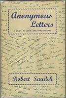 Anonymous Letters (Foundations of criminal justice) 0404091822 Book Cover