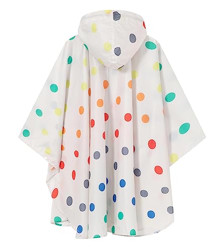 Image of SaphiRose Lightweight Kids Rain Poncho Waterproof Jacket Zipper Up Rain Coat