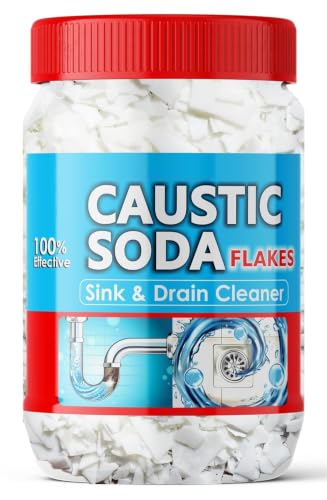 MS Caustic Soda Flakes 420 GM | for Soap Making, Drain Cleaning, Chimney Cleaner & Drain Cleaner | Soap Making Flakes | 420 GM