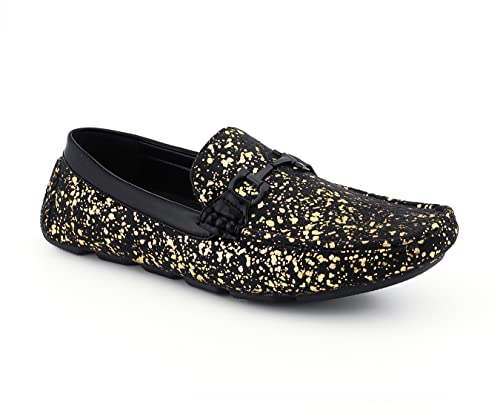 Amali Monty Metallic Splatter Driving Loafers - Slip On Moccasins for Men - Dress & Casual Shoes product thumbnail 9