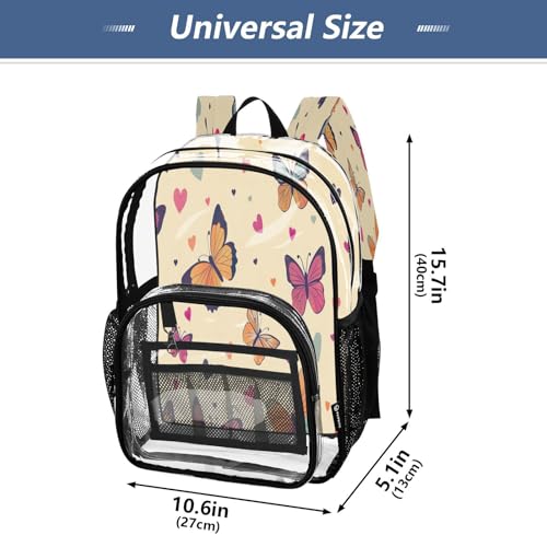 Mochila transparente aprobada para estadios con múltiples bolsillos 4