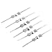 H&D 100pcs Chrome Bow Tie clips , butterfly clips for Fastening Crystals, Feng Shui, Chandelier Crystals, Lamp Crystals, Ceiling Light Crystals (40mm)