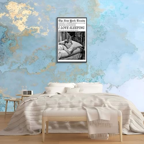 Impression sur toile de journal retro noir et blanc finition premium Beshdomp