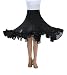CISMARK Elegant Ballroom Dancing Flamenco Waltz Latin Dance Skirt For Girls Black One Size
