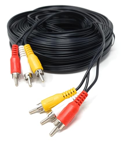 Câble triple RCA de 20m pour connecter un vieux caméscope au salon