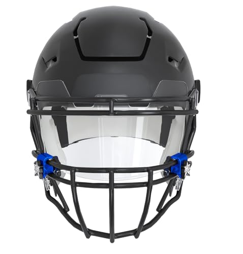 LOKIYS Clear Football Visor - for Youth & Adult Football (Clear-Blue Clip)