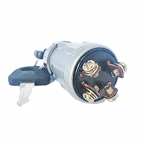 Hmy Ignition Starter Switch With 3 Position 3 Connection Terminal 2 Keys For Car, Moto, Tractor, Forklift, Truck, Scooter, Trailer, Agricultural,Modified Car Pit Quad Go Kart Utv Moped Buggy #TOP3