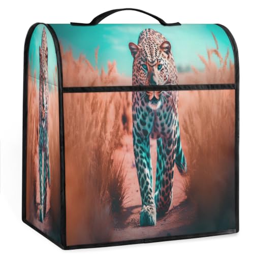 Coffee Maker Cover Africa Leopard Kitchen Appliance Covers Small Appliance Covers Blender Cover Juicer Cover Dust Covers for Kitchen Appliances with Top Handle and Pockets,Washable,C657