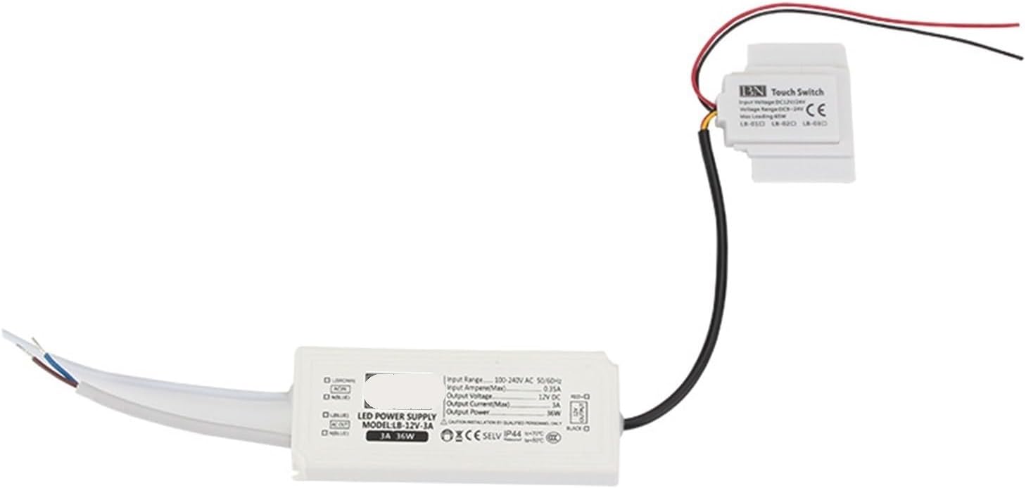 Thin Constant Voltage Bathroom Mirror Light Power Supply Moisture-Proof Voltage stabilized LED Driver 12V3A LED Light Strip Light with 36W