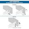 Rok Hardware Harn Impaz Drawer Box Slide Runner Left/Right Clip On Screw On Front Fixing Bracket Pair (1 Pair, Left/Right)
