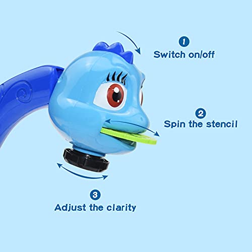BAKAM Drawing Projector Table for Kids, Trace and Draw Projector Toy with Light & Music, Child Smart Projector Sketcher Desk, Learning Projection Painting Machine for Boy Girl 3-8 Years Old (Blue)