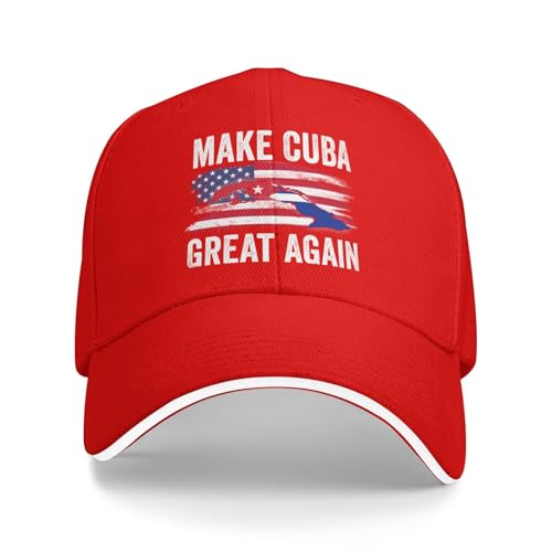 Make Cuba Great Again hat Cuban Flag Baseball Cap Red