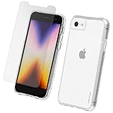 Pelican iPhone 8 / SE Case with Screen Protector [Wireless Charging Compatible] [10FT MIL-Grade Drop Protection] Protective Case for iPhone 8 / SE With Anti-yellowing, 9H Tempered Glass - Clear
