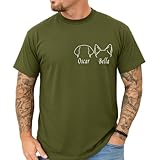 Custom Dog Dad Shirt with Personalized DogEars & Name, Cute Mom Sweatshirt or Hoodie for Men Women, Unique Shih Tzu Lover Gift Apparel, DogOwner Graphic Tees