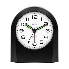 Sharp Small Battery Operated Analog Alarm Clock Silent No Ticking, Lighted on Demand and Snooze photo Sharp Small Battery Operated Analog Alarm Clock Silent No Ticking, Lighted on Demand and Snooze
